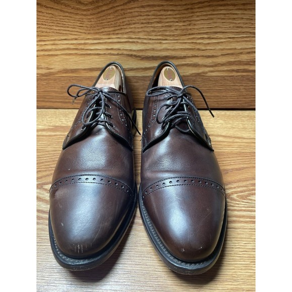 Allen Edmonds Clifton Leather Burgundy/Dark Brown Cap Toe Dress Shoes Size 9 main image 7